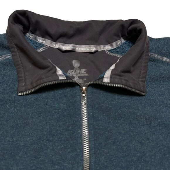 KUHL Men's Blue Revel 1/4 Zip Sweater Jacket Pullover Size XL Hiking Camping - Picture 4 of 8